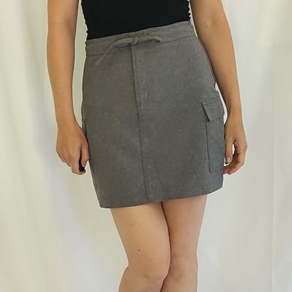 Y2K Gray Cargo Mini Skirt‎